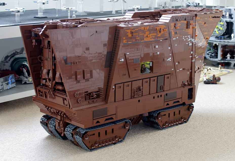 Mould King 21009 Star Plan Building Set Moc-13289 Motorized Cavegod UCS  Sandcrawler Star Wars for Kids Adult, Brown 