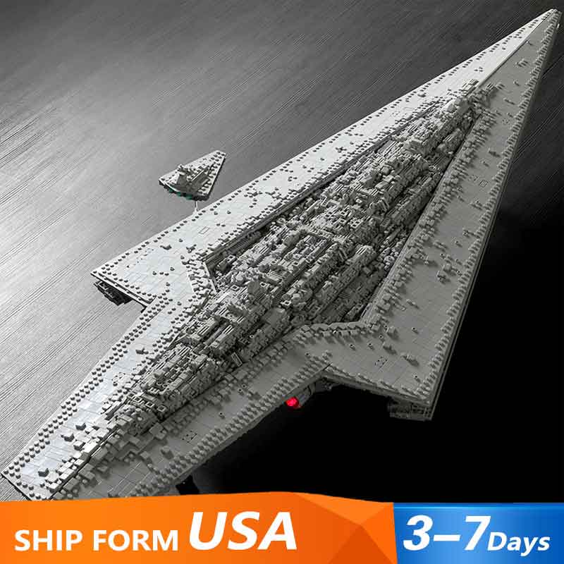 Mould King 13134 Star Destroyer Set Building Blocks Moc Executor Class Star  Dreadnought for Kids Adult, Gray