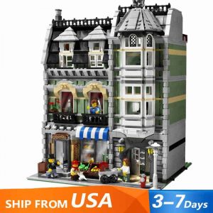Green Grocer 10185 15008 City Street View Ideas Creator Expert Series Building Bricks Kids Toy 84008