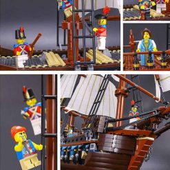 10210 Pirates Of The Caribbean Imperial Flag Ship 22001 HMS Interceptor Building Blocks Kids Toys 7