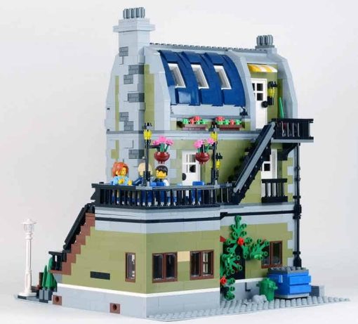 10243 Parisian Restaurant 15010 84010 City Street View Ideas Creator Building blocks Kids Toy 1