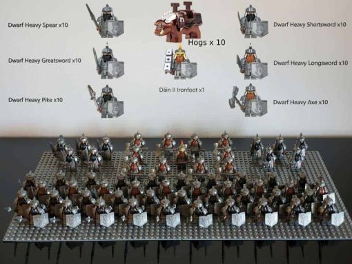 Lord of the rings hobbit dwarf minifigures army battalion kids toy gift 6
