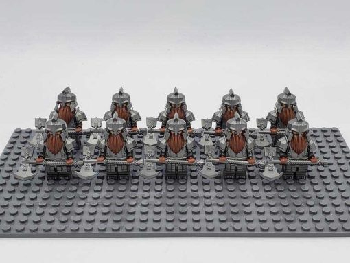 Lord of the rings hobbit dwarf minifigures axe army kids toy gift 3