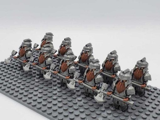 Lord of the rings hobbit dwarf minifigures axe army kids toy gift 6
