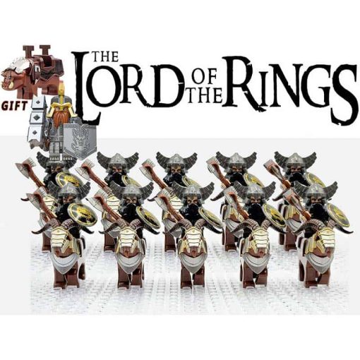 Minifigures Lord of the rings The hobbit Dwarf Ram Rider Army