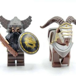 Lord of the rings hobbit dwarf minifigures ram riders army kids toy gift 3