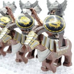 Lord of the rings hobbit dwarf minifigures ram riders army kids toy gift 7