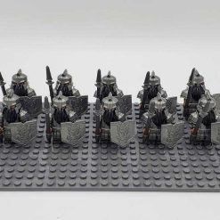Lord of the rings hobbit dwarf minifigures spear army kids toy gift 1