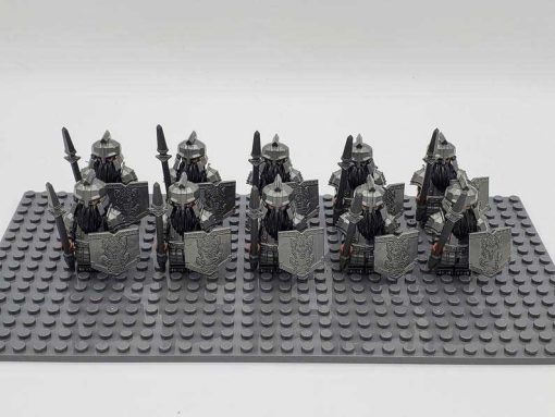 Lord of the rings hobbit dwarf minifigures spear army kids toy gift 1
