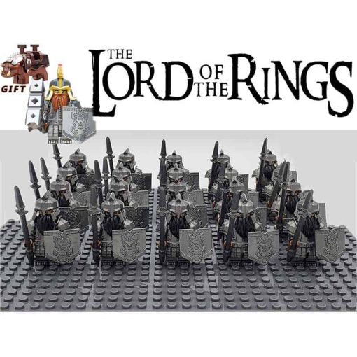 Minifigures Lord of the rings The hobbit Dwarf spear Army