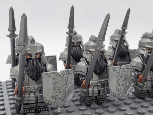 Lord of the rings hobbit dwarf minifigures spear army kids toy gift 7