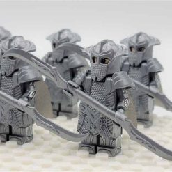 Lord of the rings hobbit elf minifigures Mirkwood Elven double blade Army kids toy gift king thranduil 3