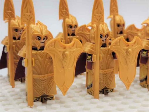 Lord of the rings hobbit elf minifigures Mirkwood Elves heavy spear Army kids toy gift king thranduil 3