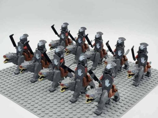Lord of the rings hobbit orc minifigures Wolves of Isengarde army kids toy gift 4