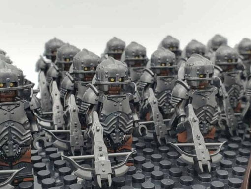 Lord of the rings hobbit orc minifigures uruk hai heavy crossbow army kids toy gift 2
