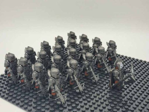 Lord of the rings hobbit orc minifigures uruk hai heavy crossbow army kids toy gift 3