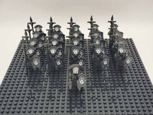 Lord of the rings hobbit orc minifigures uruk hai heavy pike army kids toy gift 6