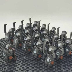 Lord of the rings hobbit orc minifigures uruk hai heavy sword army kids toy gift 3