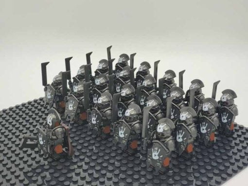 Lord of the rings hobbit orc minifigures uruk hai heavy sword army kids toy gift 3