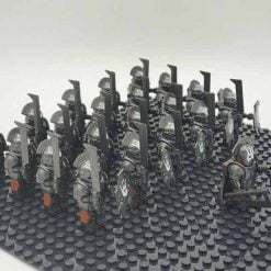 Lord of the rings hobbit orc minifigures uruk hai heavy sword army kids toy gift 4