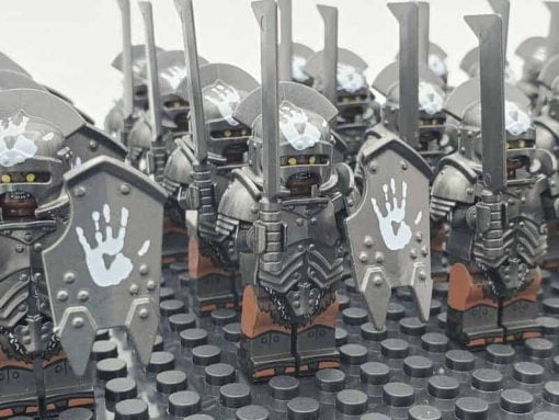 Lord of the rings hobbit orc minifigures uruk hai heavy sword army kids toy gift 5
