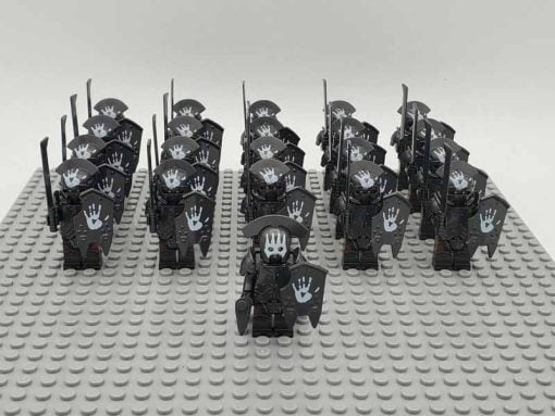 Lord of the rings hobbit orc minifigures uruk hai heavy sword army kids toy gift 8
