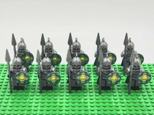Lord of the rings hobbit rohan minifigures kings guard spear army kids toy gift king theoden 6