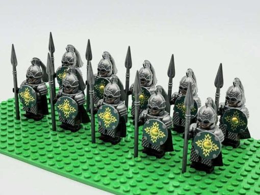 Lord of the rings hobbit rohan minifigures kings guard spear army kids toy gift king theoden 7