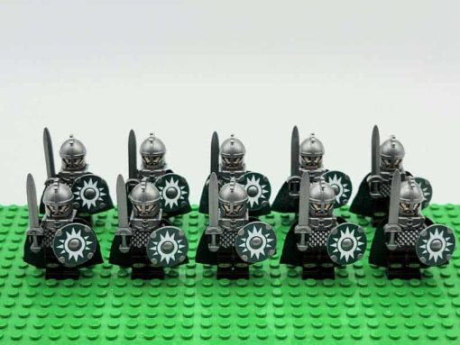 Lord of the rings hobbit rohan minifigures kings guard sword army kids toy gift king theoden 8