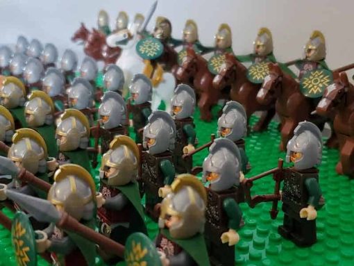 Lord of the rings hobbit rohan minifigures rohan army battalion kids toy gift king theoden 8