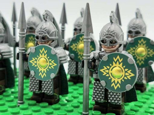 Lord of the rings hobbit rohan minifigures royal spear army kids toy gift king theoden 5