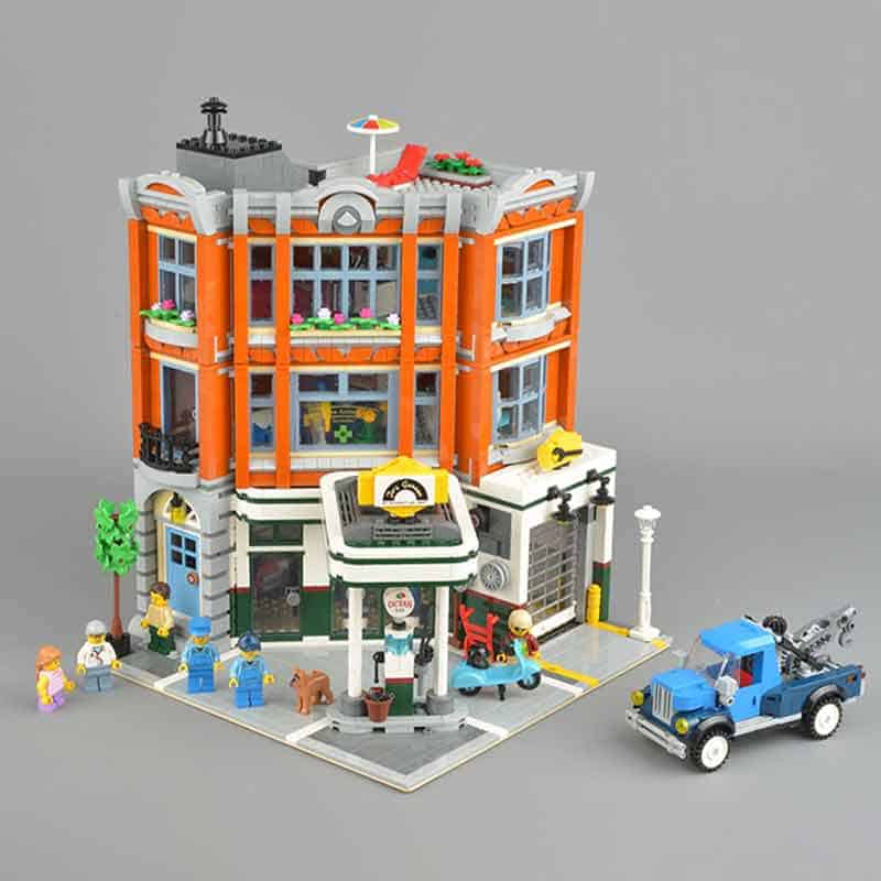 Corner Garage 10264 City Street View Ideas Creator Expert Series 2569Pcs  Modular Building Blocks Kids Toy Gift 15042