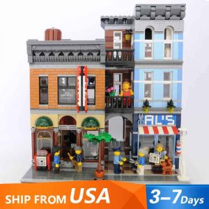 NEU City Building Blocks Sets Creator Expert Detective's Office Model Kids Toy A 