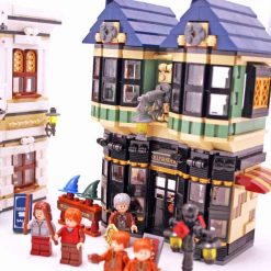 Harry Potter Diagon Alley 10217 16012 Gringotts Ollivanders Magic Borgin Burke Town Building Blocks Bricks kids Toy Gift 2