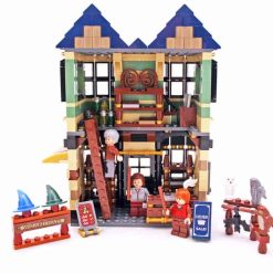 Harry Potter Diagon Alley 10217 16012 Gringotts Ollivanders Magic Borgin Burke Town Building Blocks Bricks kids Toy Gift 6