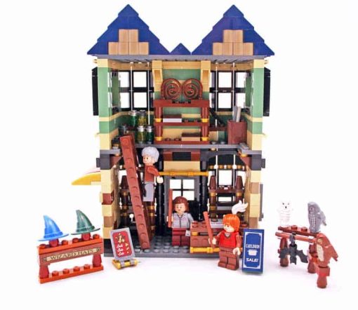 Harry Potter Diagon Alley 10217 16012 Gringotts Ollivanders Magic Borgin Burke Town Building Blocks Bricks kids Toy Gift 6