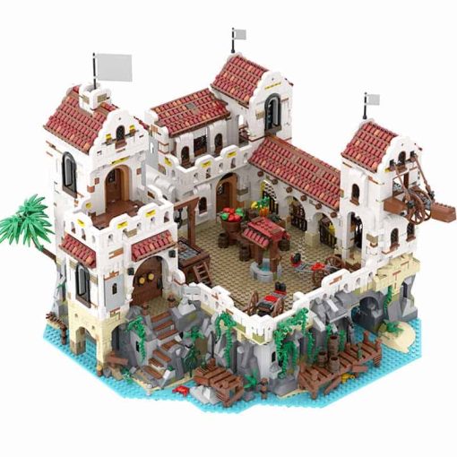 LEGO MOC 49155 C4758 pirates of the Caribbean Eldorado Fortress Barracuda Bay Castle Building Blocks kids toys