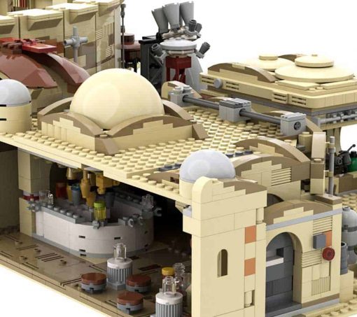 Star Wars Mandalorian Tatooine Mos Eisley Cantina Spaceport MOC 41406 C5332 UCS Modular Building Blocks kids Toy 3