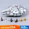 75257 LJ99022 star wars Millennium Falcon the rise of the skywalker space ship building blocks kids toy gift