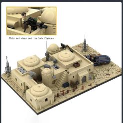 Star Wars Tatooine Mos Eisley Cantina MOC 53045 C5175 UCS Architecture City street View Modular Building Blocks Kids Toy 2