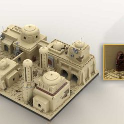 Star Wars Tatooine Mos Eisley Cantina MOC 53045 C5175 UCS Architecture City street View Modular Building Blocks Kids Toy 5