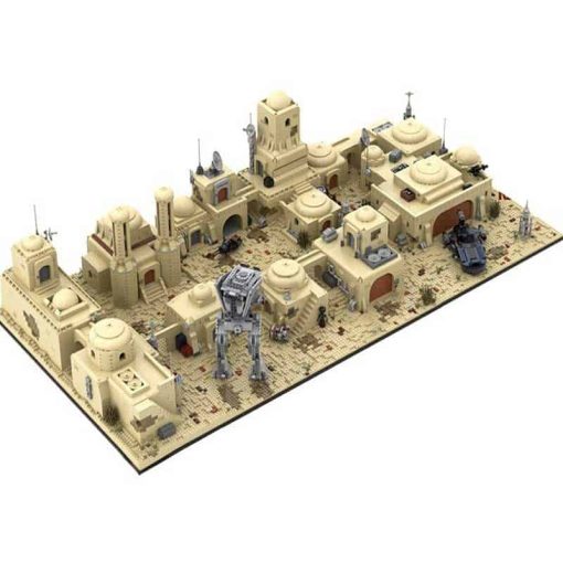 Star Wars Tatooine Mos Eisley Cantina MOC 53045 C5175 UCS Architecture City street View Modular Building Blocks Kids Toy 9