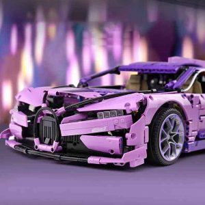 Bugatti Chiron Technic Super Purple Race Car 0016 42083 Hyper Car Building Blocks Kids Toy 2