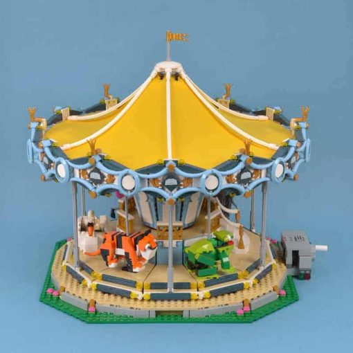 Carousel 10257 Lepin 15036 Theme Park Street View Ideas Creator Modular Building Blocks Kids Toy 6