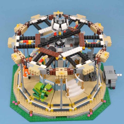 Carousel 10257 Lepin 15036 Theme Park Street View Ideas Creator Modular Building Blocks Kids Toy 7