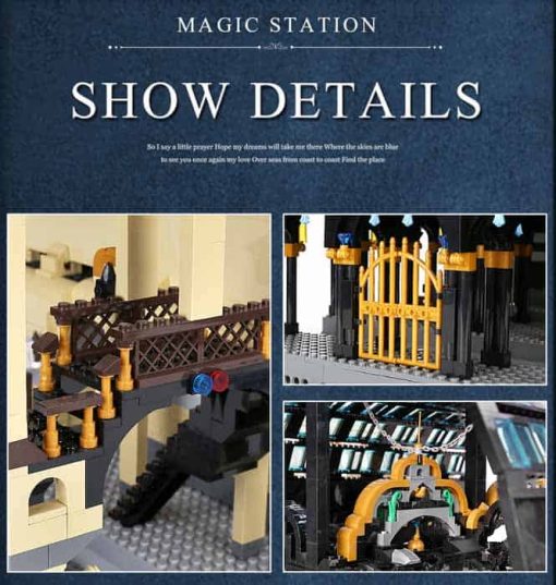 Mould King 12011 Harry Potter Railway Station Magic Platform Witchcraft wizardry Building Blocks Bricks Kids Toy 3