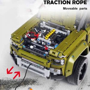 Mould King Land Rover Defender Technic 13175 Creator Off Road SUV Defender Race Car Building Blocks Kids Toy 7
