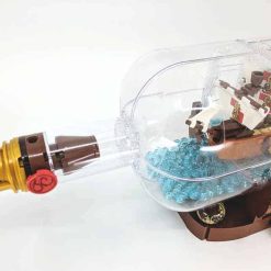 Pirates of the Caribbean Leviathan Ship in Bottle 21313 bela 11050 Pirate Ship Building Blocks Kids Toy 6