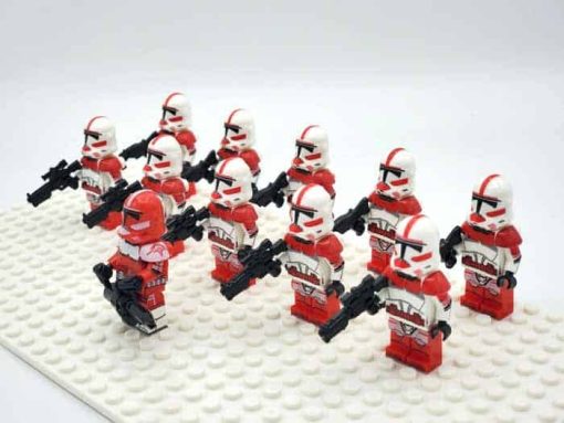 Star Wars Mandalorian Commander Fox Coruscant Guards Minifigures Army Kids toy 3