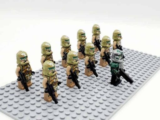 Star Wars Mandalorian Commander Gree Kashyyyk Clone Troopers Army Minifigures Kids Toy 3